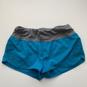 teal athletic shorts